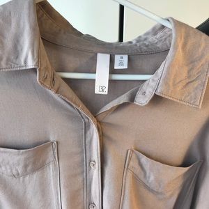 Casual Tan Button Up